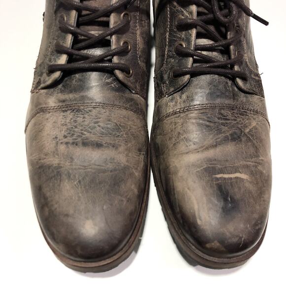 Bullboxer Caprysos Distressed Ankle Leather Boots Mens 45 US 12 Brown Lace Up main image 9